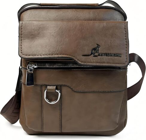 Messenger Bag for Men,Vegan Leather Purses Small Shoulder Handbags with Wide Strap in Saudi Arabia
