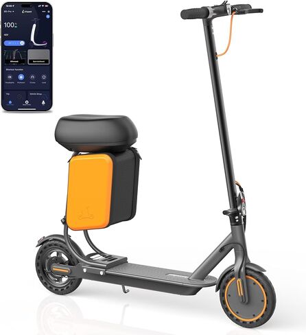 Electric Scooter - 8.5" Solid Tires, Quadruple Shock Absorption, Up to 19 Miles Long-Range, 19 Mph Top Speed, Portable Folding Commuting Scooter for Adults, Double Braking System and App in Saudi Arabia