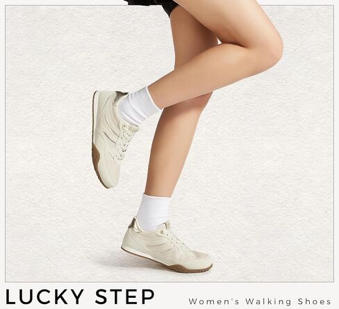LUCKY STEP للنساء أحذية رياضية على الموضة نعل رفيع كاجوال أحذية شمواه صناعي نايلون خفة الوزن أحذية رياضية كلاسيكية المشي تنس تمرين نادي رياضي in Saudi Arabia