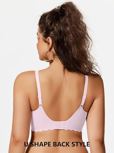 COCOMARTS Jelly Bras for Women No Underwire Scalloped Push Up Seamless Full Coverage Plunge Bralettes Wireless Tshirt Bras in Saudi Arabia