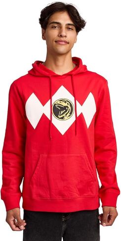 Bioworld Power Rangers Red Ranger Dino Men's Red Long Sleeve Hooded Sweatshirt in Saudi Arabia
