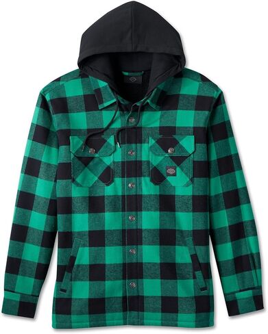 Harley-Davidson Men's Willie G Skull Hooded Shirt - Green Plaid - 96214-24VM in Saudi Arabia