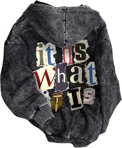 SHENHE Men's Vintage Zip Up Hoodie Y2K Gprahic Letter Print Washed Fleece Lined Unisex Fall Hoodie Sweatshirt in Saudi Arabia