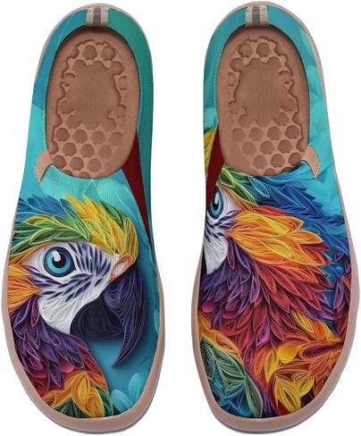 Women's Unique Art Slip-On Shoes Illustrations Casual Loafers Lightweight Comfortable Travel Footwear in Saudi Arabia