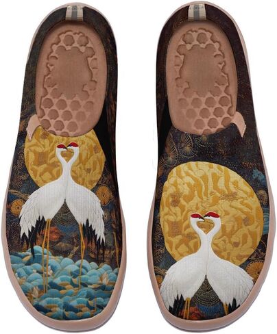 Women's Unique Art Slip-On Shoes Illustrations Casual Loafers Lightweight Comfortable Travel Footwear in Saudi Arabia