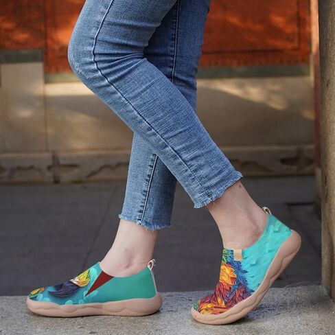 Women's Unique Art Slip-On Shoes Illustrations Casual Loafers Lightweight Comfortable Travel Footwear in Saudi Arabia