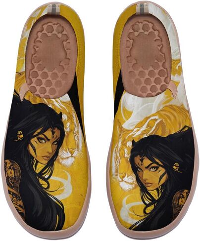 Women's Unique Art Slip-On Shoes Illustrations Casual Loafers Lightweight Comfortable Travel Footwear in Saudi Arabia
