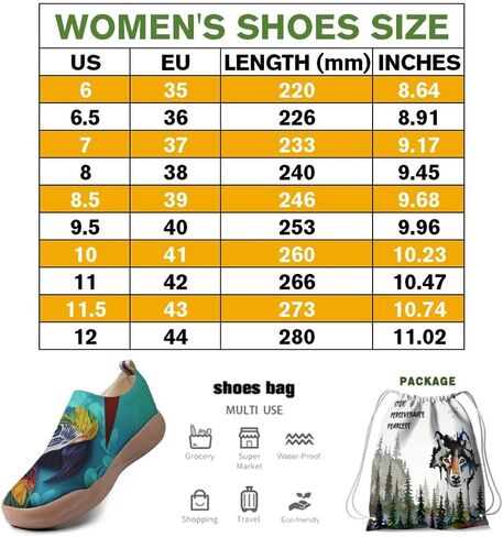 Women's Unique Art Slip-On Shoes Illustrations Casual Loafers Lightweight Comfortable Travel Footwear in Saudi Arabia