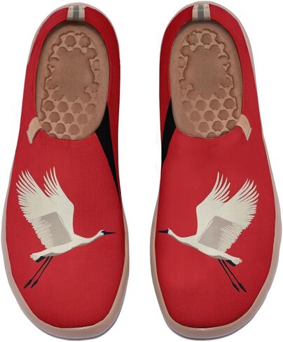 Women's Unique Art Slip-On Shoes Illustrations Casual Loafers Lightweight Comfortable Travel Footwear in Saudi Arabia