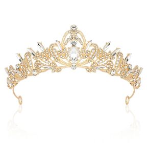 Gold Crown for Women Girls Adult Princess Tiara Birthday Girl Yellow Goddess Queen Crown Christmas Party Prom Tiaras Fairy Crowns Wedding Bridal Hair Accessories in Saudi Arabia