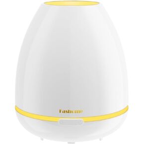 موزع روائح الزيوت العطرية ومرطب الرذاذ البارد سعة 300 مل - علاج عطري بالموجات فوق الصوتية فائق الهدوء لغرفة النوم، ضوء ليلي بـ 7 ألوان، خالٍ من مادة BPA، إيقاف تلقائي، رذاذ مستمر يصل إلى 12 ساعة (أسود) in Kuwait