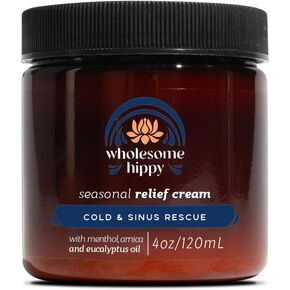 Wholesome Hippy Menthol & Eucalyptus Comfort Balm – Natural Aromatherapy Chest & Body Rub with Shea, Cocoa & Mango Butters, Peppermint & Spearmint Oils – 4oz in Saudi Arabia