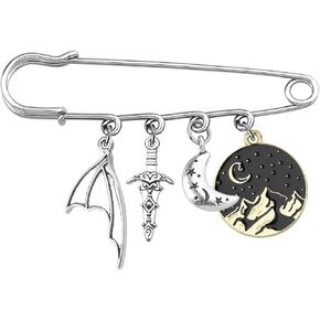 UJIMS A Court Of Thorns And Roses Merch Dragon Rider Brooch Pin Fantasy Bookish Gift Fantasy Reader Gift in Kuwait