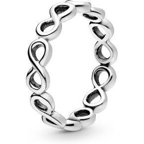Pandora Jewelry Simple Infinity Band Sterling Silver Ring, Size 4.5, No Box in Saudi Arabia