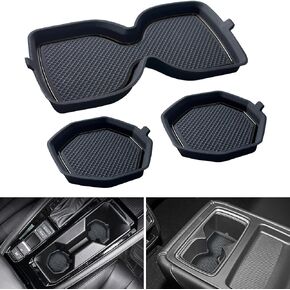 SENSHINE Cup Holder Insert for Honda Accord Accessories 2023 2024 Center Console Liner Door Pocket Non-Slip Anti Dust Pad Premium Interior 16Pcs Set (Black Trim) in Kuwait