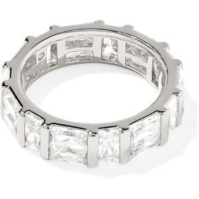 Kendra Scott Womens Jamie Band Ring Silver White CZ 7, in Kuwait