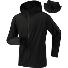 Simbora Jackets for Men,Lightweight Water Resistant Windbreaker,Zip Rain Jacket Hidden Hood Breathable Running Softshell in Kuwait