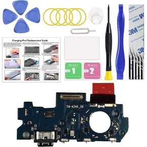 Charging Port Replacement Kit Compatible with Galaxy A34 5G US Version, Dock Board USB-C Connector Only for A34 5G SM-A346 Series, with Instruction Manual, Toolkit in Kuwait