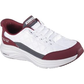 Skechers - Mens Contour Foam - Cozy Fit Slip On Shoes, Color White/Burgundy, Size: 9.5 M US in Saudi Arabia