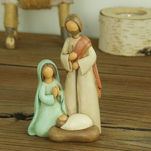 Nativity Set Holy Family Nativity Scene Figurine (Color) in Saudi Arabia