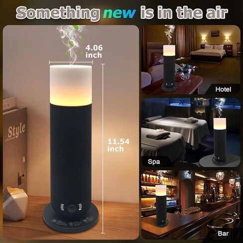Waterless Diffuser - Cold Air Diffusion Oil Machine | Safe for Pets & Kids | Ideal for Homes, Offices, Hotels and Spas | Color Black | Capacity 4.05 Oz in Saudi Arabia
