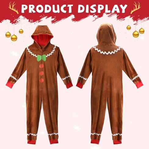 Gingerbread Pajamas Family Matching Christmas Pajamas Holiday Costume Adult Christmas Sleepwear for Family in Saudi Arabia