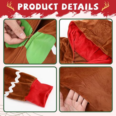 Gingerbread Pajamas Family Matching Christmas Pajamas Holiday Costume Adult Christmas Sleepwear for Family in Saudi Arabia