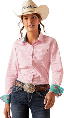 Ariat Womens WMS Wr Kirby Ls Shrt Cardinal Dot in Saudi Arabia