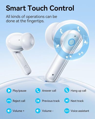 سماعات الأذن اللاسلكية سماعات Bluetooth ، براعم الأذن مع باس عميق ، وقت طويل 40 ساعة ، عرض الطاقة ، IPX7 مقاوم للماء في أذن الأذن مع ميكروف in Kuwait