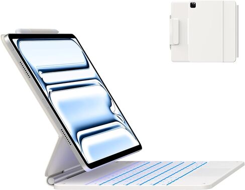 حالة لوحة مفاتيح Typecase Edge لـ iPad Pro 13 بوصة (M4 ، 2024) ، لوحة مفاتيح سحرية مع 11 لونًا إضاءة خلفية ، 33 ٪ أكبر من ذلك-أي مكان تتبع ، حامل قلم رصاص ، رقيقة وضوء ، أسود ، أسود in Kuwait