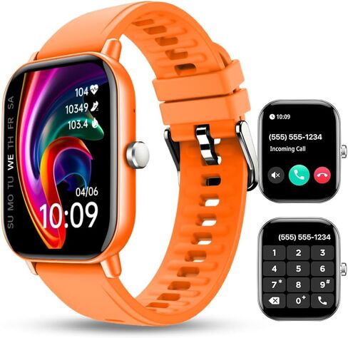 Android Smart Watches for Men, Fitness Tracker with Calling (Answer/Make Call) 1.4" Touchscreen Smartwatch for Android iOS Pedometer Step Calories Tracker for Women Men, Black in Kuwait