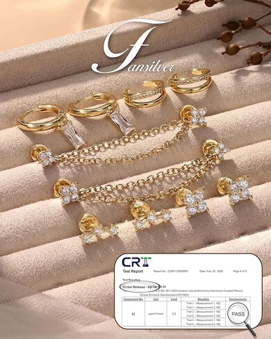 Fansilver 14K Gold Plated Earrings Stacks for Women, Hypoallergenic Surgical Stainless Steel Flat Back Earrings，Dainty Small Huggie Hoops Studs Earring-Cartilage Earring Set for Multiple Piercing in Saudi Arabia