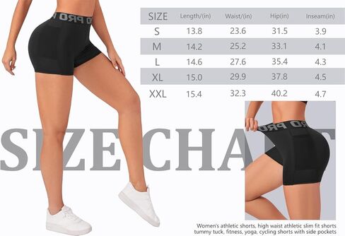 Women's Shorts High Waist Boxer Briefs Yoga Shorts Tummy Control Spandex Shorts Athletic Biker Shorts Women with Pockets in Saudi Arabia