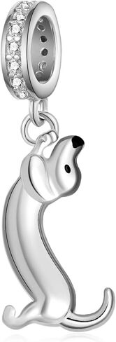 Dog Charm Sterling Silver Dachshund/Shih Tzu/Bichon Frise/Boston terrier Charms for Bracelets Dog Jewelry Gifts for Women in Saudi Arabia