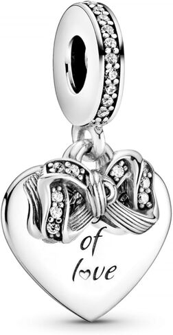 PANDORA Bow & Love Heart,Clear Cz Charm in Saudi Arabia