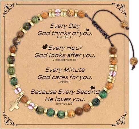 Christian Cross Bracelets Jesus Catholic Pray Bible Verse Bracelet Inspirational Religious Gift for Xmas Christians Stocking Gifts for Women Teen Girls Bff Best Friends in Saudi Arabia