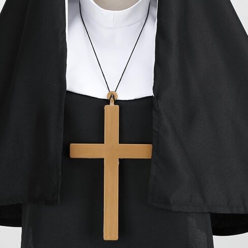 TOONRAlN Women's Nun Costumes Adult Black Tradition Outfit Dress for Halloween Cosplay Costume in Saudi Arabia