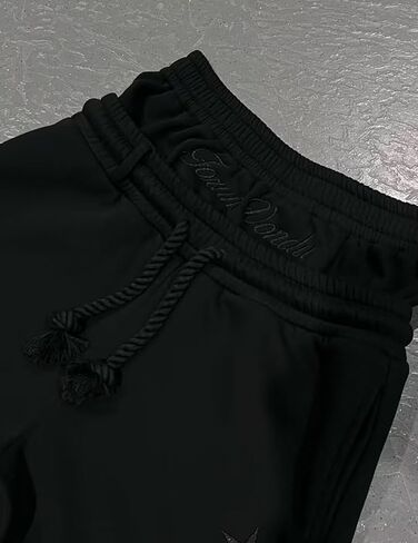 Y2k السراويل الفضفاضة واسعة الساق السراويل المسار مزدوجة الخصر Sweatpants الرجال in Kuwait
