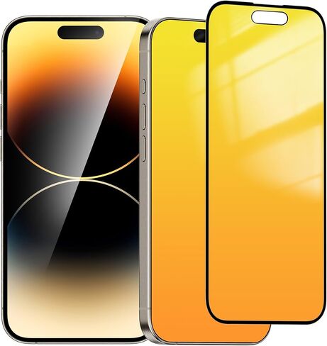 Compatible with iPhone 14 Pro Max Privacy Screen Protector mirror Anti-Spy Tempered Glass colorful Anti Bluelight eye protection Film Full Coverage Shatterproof HD clear 6.7 inch 2 pack in Saudi Arabia