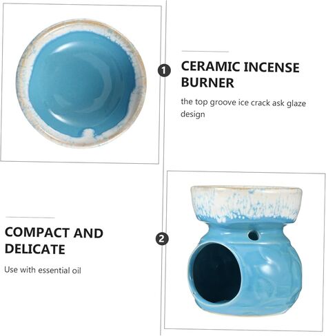 1Pc Ceramic Incense Burner for Home and Office Decorative Censer Table Decor for Meditation and Relaxation in Saudi Arabia