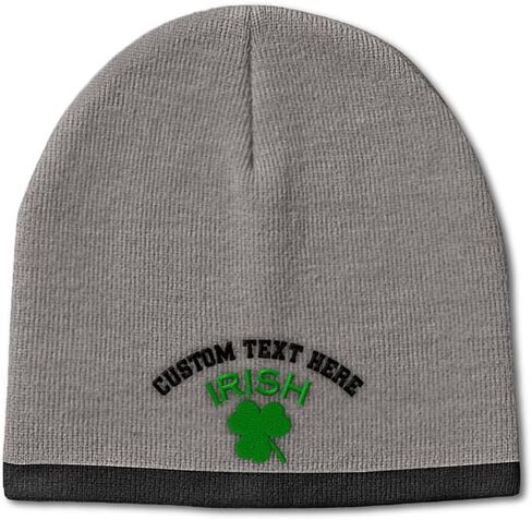 Beanie Hat for Men & Women Irish Shamrock St Patrick's Irish Winter Beanie Acrylic 1 Size in Saudi Arabia