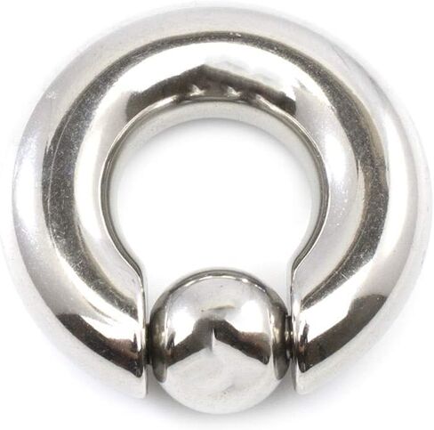 Surgical Steel 00G 0G 2G 4G 6G 8G PA Ring Captive Bead Rings Spring Action CBR Monster Screwball Ring Large Septum Nose Ring Gauges Tunnels Stretching Ear Lobe Hoop Earring Piercing 12mm 15mm in Saudi Arabia
