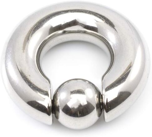 Surgical Steel 00G 0G 2G 4G 6G 8G PA Ring Captive Bead Rings Spring Action CBR Monster Screwball Ring Large Septum Nose Ring Gauges Tunnels Stretching Ear Lobe Hoop Earring Piercing 12mm 15mm in Saudi Arabia