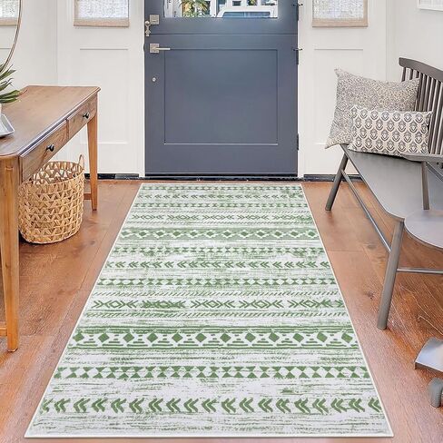 Modern Floral 2x3 Rugs for Entryway Blue Washable Small Area Rug Non-Slip Ultra Thin Soft Print Flower Low-Pile Indoor Door Mat Floor Carpet for Entrance, Bedroom, Bathroom, Home Décor in Saudi Arabia