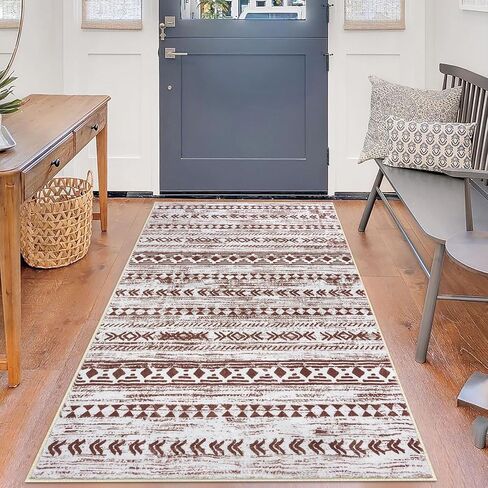 Modern Floral 2x3 Rugs for Entryway Blue Washable Small Area Rug Non-Slip Ultra Thin Soft Print Flower Low-Pile Indoor Door Mat Floor Carpet for Entrance, Bedroom, Bathroom, Home Décor in Saudi Arabia
