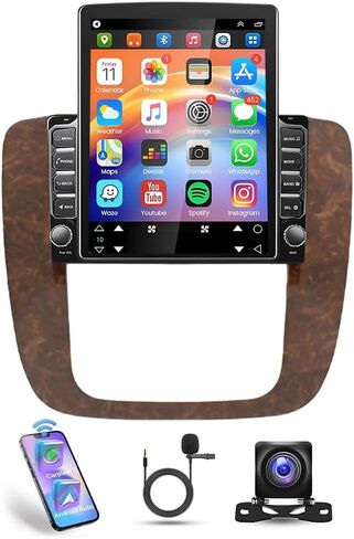 9.7 Inch Android 13 Car Radio Stereo for Chevrolet GMC 2007-2014 IPS Touchscreen Double Din Car Radio Receiver w/CarPlay & Android Auto, Built-in WiFi GPS Navigation Bluetooth Backup Camera, 2+32G in Kuwait