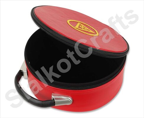 ماسوني رويال آرك بريميوم تريبل تاو مطرز يدويًا، حجم ملولب، غطاء تاج قابل للتعديل مع حقيبة جلدية مطرزة يدويًا (قابل للتعديل ليناسب جميع أحجام الرأس) in Kuwait