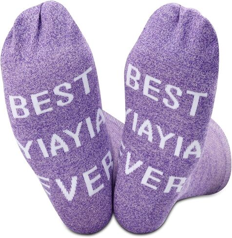 ZJXHPO Mother's Day Gift Yiayia Crew Sock Gift for Grandmother in Saudi Arabia