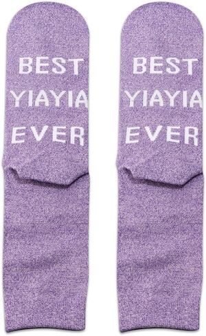 ZJXHPO Mother's Day Gift Yiayia Crew Sock Gift for Grandmother in Saudi Arabia