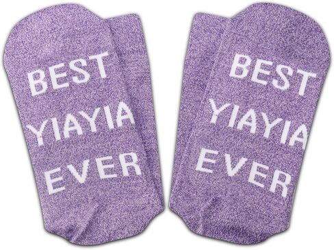 ZJXHPO Mother's Day Gift Yiayia Crew Sock Gift for Grandmother in Saudi Arabia